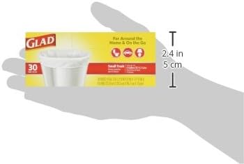Glad Trash Bags, Small Garbage Bags - 4 Gallon White Trash Bag - 30 Count...