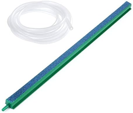 Saim 16 inch Aquarium Air Stone Bar, Bubbles Release Oxygen Diffuser Bar, Fish Tank Mineral Air Bubble Air Stone Bar (Green - Blue) with 20ft Clea...