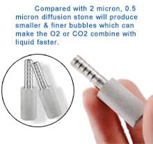 YOUHO 2PCS 0.5 Micron Diffusion Stone Stainless Steel Aeration Stone Carbonating Stone with 1/4" Barb for Homebrew Wine Beer Soda Air Stone...
