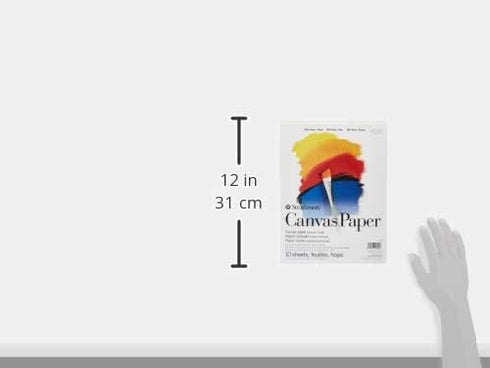 Strathmore 200 Series Canvas Paper, Tape Bound Pad, 9x12 inches, 10 Sheets (115lb/187g) - Artist Paper for Adults and Students - Oil Paint, Acryli...