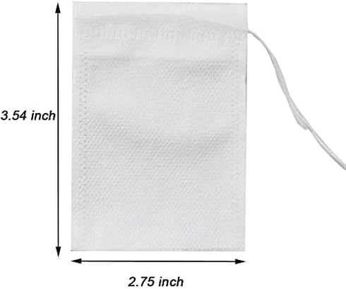 Tea Filter Bags with Free Tea Spoon, Safe & Natural Material, Disposable Tea Infuser for Loose Leaf Tea, Coffee, Spice, Herbs (200 pcs)...