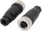 M12 Field Wireable Connector 4 Pin Straight Cable Mount Aviation Plug Waterproof IP67 Industrial Circular Sensor Connector (Female, A Code)...