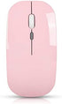 Dual Model Wireless Mouse with Dual Connection 2.4 G Wireless, 5.0 Bluetooth,800/1200/1600 DPI Adjustable,Mute Buttom,Desisn and Rechargeable for ...