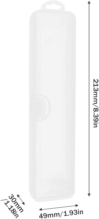 2pcs Travel Toothbrush Holder,Toothbrush Travel Case,Toothbrush Case,Reusable Clear Storage Case Portable Plastic Toothbrush Box with Inner Card S...