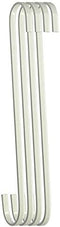 4-Pack 12 Inch White Finish Steel Hanging Flat Hooks - S Shaped Hook Heavy-Duty S Hooks, for Kitchenware, Pots, Utensils, Plants, Towels, Gardenin...