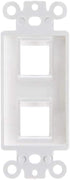Cmple - 2 Port Decorator Wall Plate Insert, 1-Gang Keystone Wall Plate, Standard Keystone Jack Single Gang Wall Plate - White...