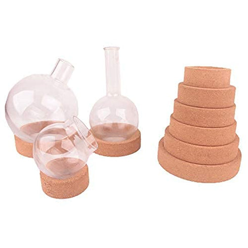 SUCOHANS 2 Count 4.3" Diam. Lab Flask Support Cork Stand 110mm for 250-2000mL Flasks...