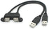 Seadream Dual USB 2.0 Male to Female Extension Cable 30cm with Screw Panel Mount Holes...