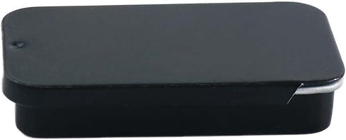 Black Metal Rectangular Empty Mini Tin Box,Mini Iron Box Tinplate Push Candy Pill Cases Bins Jar Food Containers for Home Organizer(60x34x11mm)...