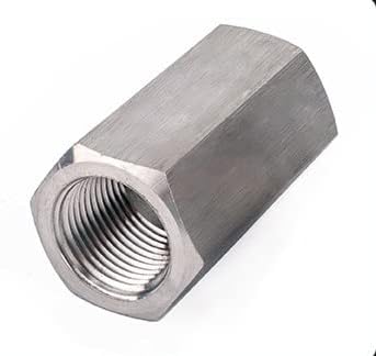 2pcs Pipe Fittings,Stainless Steel 3/8 NPT Female to 3/8 NPT Female Straight Hex Coupler/Coupling for Air, Liquid or Hydraulic Fitting,Industrial ...