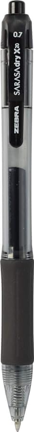 Zebra Premium Gel Pens - Retractable Gel Ink Pens - Medium Point 0.7mm Sarasa Dry X20-14 Pack of Black Ink Pen Gel (14 Pens)...