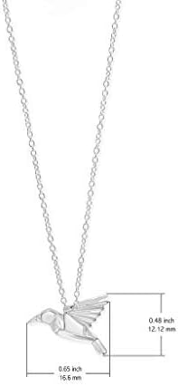 Boma Jewelry Sterling Silver Origami Bird Necklace, 16 inches...