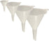 Chef Craft Set of 4 General Purpose Plastic Assorted Sizes Nested Funnel Set, White...
