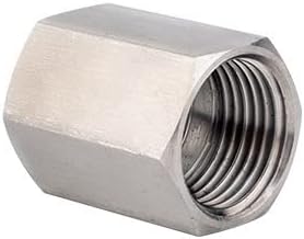 2pcs Pipe Fittings,Stainless Steel 3/8 NPT Female to 3/8 NPT Female Straight Hex Coupler/Coupling for Air, Liquid or Hydraulic Fitting,Industrial ...