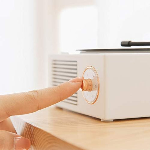 Vinyl Record Player Style Bluetooth Speaker Old Fashioned Classic Style Green Cute Look Gift for Girls Bass Enhancement Loud Volume Speaker by Wet...