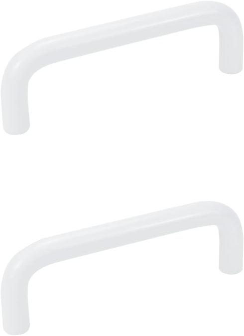2Pcs 4.13" Arch Bow Cabinet Pull,Aluminum Closet Door Cabinet Hardware Handle Pull,Hole Dia.3.78"/96mm,White...