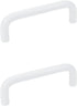 2Pcs 4.13" Arch Bow Cabinet Pull,Aluminum Closet Door Cabinet Hardware Handle Pull,Hole Dia.3.78"/96mm,White...