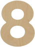 Wooden Number 8 Cutouts 8", Wooden Numbers for Wall Decor, Home Decor, Crafts, and Party Decorations by Woodpeckers...