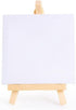 Practicing Canvas Blank Canvas with Easel Mini Art Painting Supplies Party Drawing Tool Kids School Crafts Event Signs Photos Gift 6pcs...
