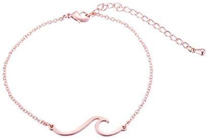 Wave Anklet Bracelet for Women,Charm Summer Surfer Beach Link Foot Ankle Bracelets Jewelry...