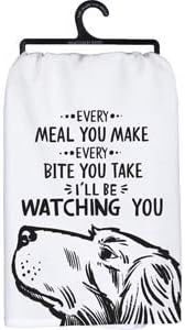 Primitives by Kathy Every Meal You Make Every Bite You Take I'll Be Watching You Decorative Kitchen Towel, 28" x 28"...