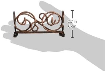 Thirstystone Bronze Colored Iron Coaster Holder with Ball Feet Holds 4-4" Round or Square Coasters...