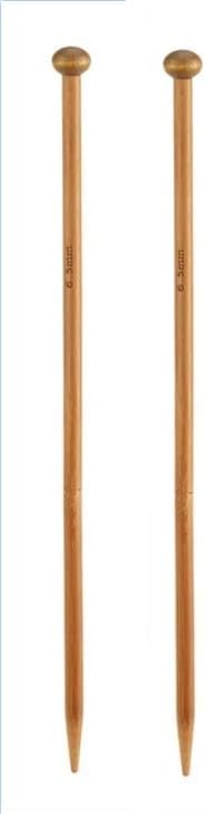 Bamboo Knitting Needle Straight Single Pointed 10-Inch Long Knitting Needles, Wooden Sweater Thick Knitting Needles for Beginners, Sock,Scarf,Hand...