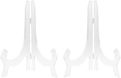 Acrylic Easel Stand, 2 Clear Acrylic Easels Display Stands,Easel, Display Stand, Card Frame, Picture Frame Used for Bookstore Wedding Banquets and...