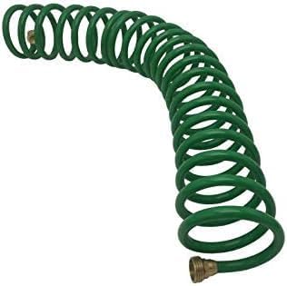 PVC Hose Recoil Hose Garden Hose EVA Curly Water Hose with Brass Connectors Watering Hose Coil Plastic Spring Hose Resistant Garden Coil Hose Self...