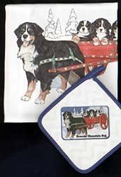 Bernese Mountain Dog Dish Towel & Potholder...