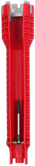 8-in-1 Faucet and Sink Installer, Anti-Slip Multifunctional Pipe Wrench Plumbing Tool for Sink/Bathroom/Kitchen Plumbing Tubing (Red)...