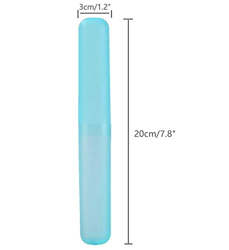 4 Pcs Colorful Plastic Toothbrush Case Portable Toothbrush Case Holder for Daily and Travel Use...