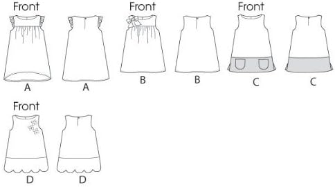 BUTTERICK PATTERNS B5876 Toddlers' Children's Dress Sewing Templates, Size CCE...
