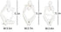 Asng Resin Thinker Style Abstract Sculpture Statue Collectible Figurines Home Office Bookshelf Desktop Decor (White,Left, Small)...