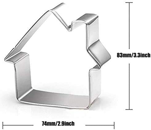 3.5 inch House Biscuit Cookie Cutter - Stainless Steel...