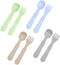 Re-Play Made in USA Toddler Forks and Spoons, Pack of 8 Without Carrying Case - 4 Kids Forks with Rounded Tips and 4 Deep Scoop Toddler Spoons - 0...
