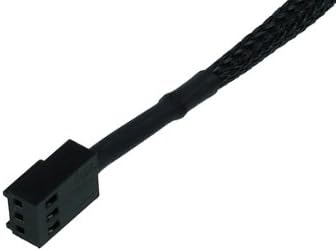 Phobya Premium 3-Pin x 3 Fan Cable Splitter (Power 3 Fans from One Connection Black Sleeving & Black Connectors...