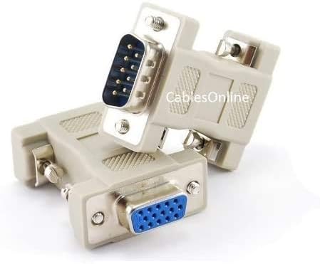 CablesOnline DB9 Male to HD15 VGA Female Multisync Video Adapter (AD-V02)...