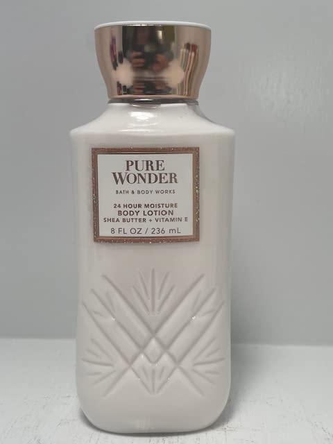 Bath and Body Works Pure Wonder 24 Hour Moisture Body Lotion 8 Ounce Decorative Faceted Bottle...