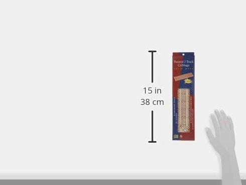 Natural 2-Track Wood Cribbage Board Game...