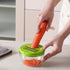 3 in 1 Manual Food Processor Vegetable Chopper dicer for onions garlic fruit nuts Hand Pull String Cutter Slicer Strip Cutter BPA FREE,2 cup,Gray...