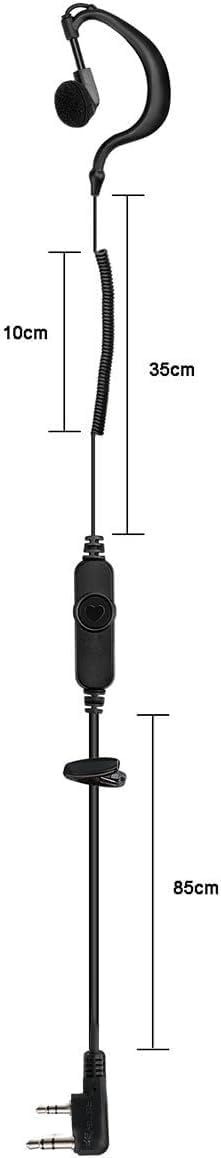 Retevis Volume Adjustable Walkie Talkie Earpiece with Mic, Coil Tube, for RT22 RT68 RT21 H-777 H-777H RT86S, Compatible with Pxton Baofeng BF-T26 ...