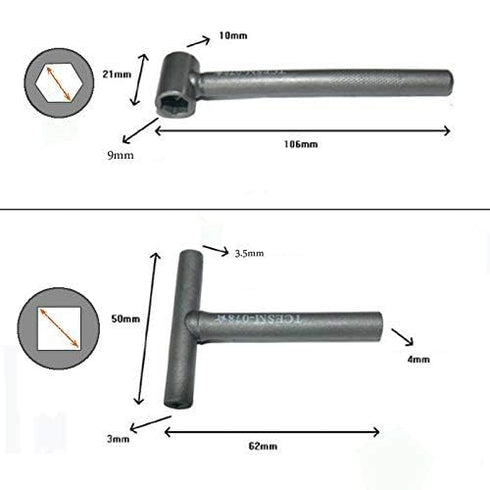 Motorcycle Engine Valve Screw Adjusting Spanner Tool + Feeler Gauge...