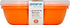 Preserve 46107 FBA_1211838 Square Food Storage Container Made from Recycled Plastic, 25 Ounce Capacity, Set of 2, Orange...