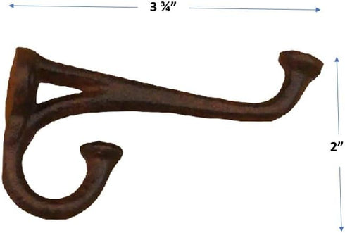 Midwest Craft House 8 Rustic Cast Iron Coat Hat Wall Hooks Restore School Farm Towel Bath Kitchen...