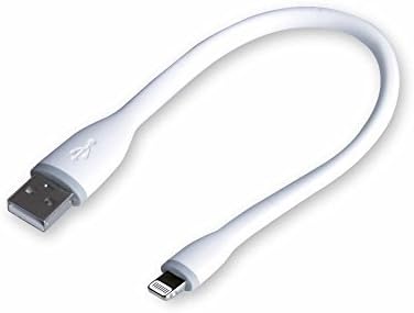 gofanco Flexible & Durable Silicone MFi Certified Charge & sync Cable (White) Compatible with Apple iDevices - 9.8 inches (25cm) (Lightning25cmW)...