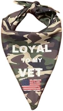 Set of Two Camo Dog Bandanas. One Size fits All, Lightweight, Breathable. Military Veterans, Air Force, Navy, Army, Marines, Pet Accessory, Large ...