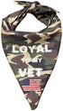 Set of Two Camo Dog Bandanas. One Size fits All, Lightweight, Breathable. Military Veterans, Air Force, Navy, Army, Marines, Pet Accessory, Large ...
