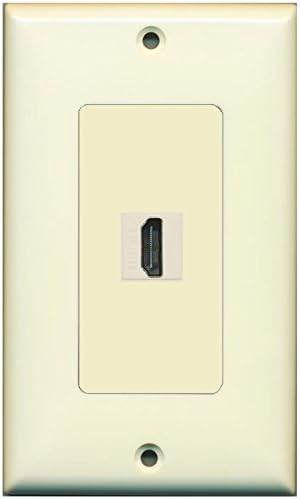RiteAV 1 HDMI Port Female-Female Wall Plate Decorative Ivory...