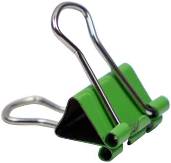 JAM PAPER Colorful Binder Clips - Extra Small - 3/5 Inch (15 mm) - Green Binderclips - 30/Pack...